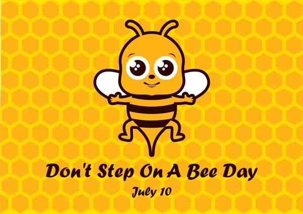 Не наступай на вектор дня пчёл — стоковый вектор