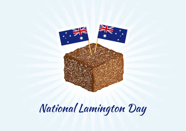 National Lamington Day vector — Stock Vector