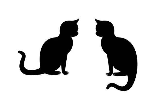 Gato silueta vector — Archivo Imágenes Vectoriales