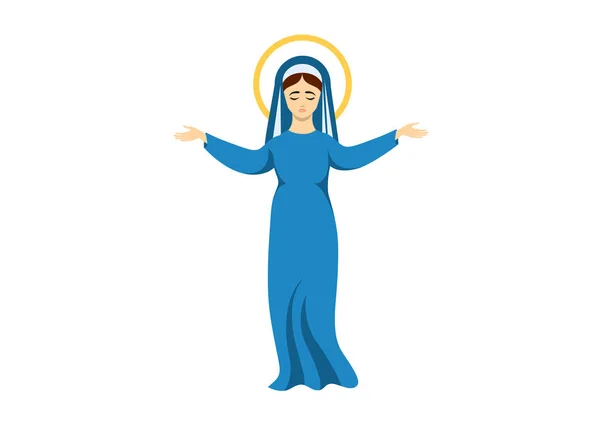 Virgen María vector — Vector de stock