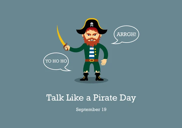 Vektor Talk Like a Pirate Day — Stockový vektor