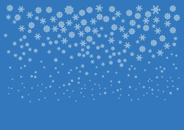 Abstrakter weihnachtlicher Hintergrund mit Schneeflocken-Vektor — Stockvektor