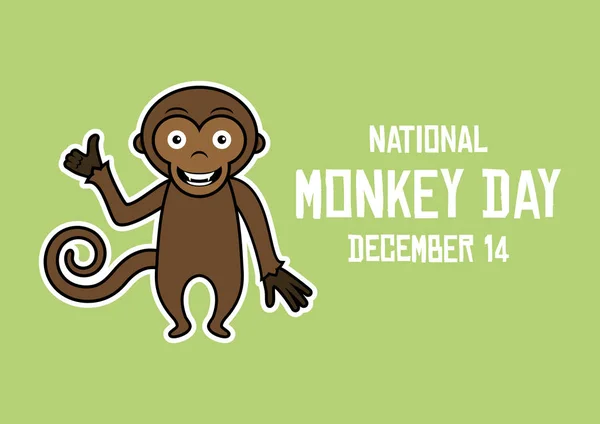 National Monkey Day. — стоковий вектор