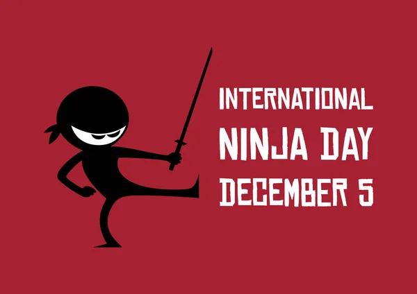 Día Internacional Ninja vector — Archivo Imágenes Vectoriales