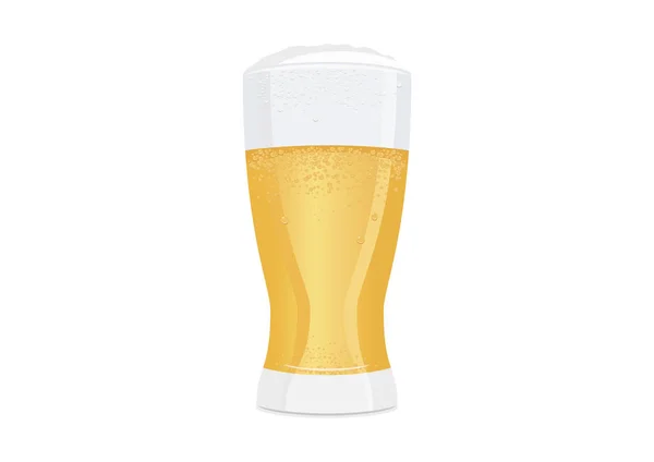 Volles Glas Bier — Stockvektor