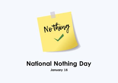 National Nothing Day vector clipart
