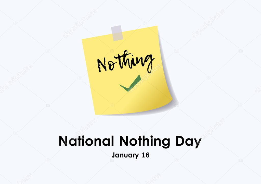 National Nothing Day vector