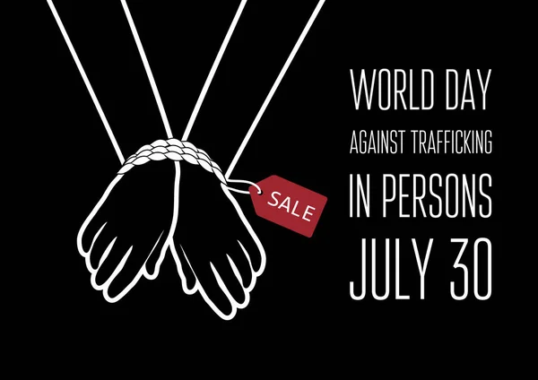 Всесвітній день торгівлі людьми вектор — стоковий вектор