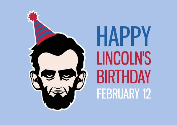 Šťastný Lincolnův narozeninový vektor — Stockový vektor