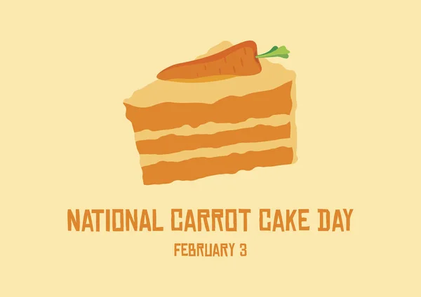 День Національного дня морквяного торта — стоковий вектор