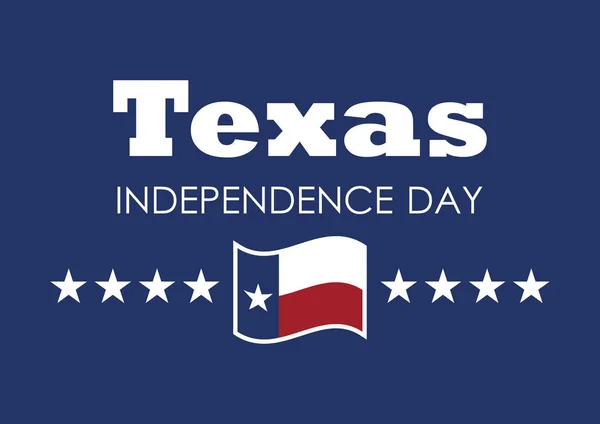 Wektor Dnia Niepodległości Teksasu Ilustracja Wektora Flagi Stanu Texas Plakat — Wektor stockowy