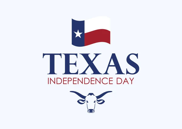 Wektor Dnia Niepodległości Teksasu Ilustracja Wektora Flagi Stanu Texas Teksańska — Wektor stockowy
