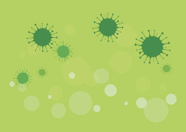 Enfermedad Por Coronavirus Covid Vector Abstracto Fondo Verde Covid 2019 — Archivo Imágenes Vectoriales