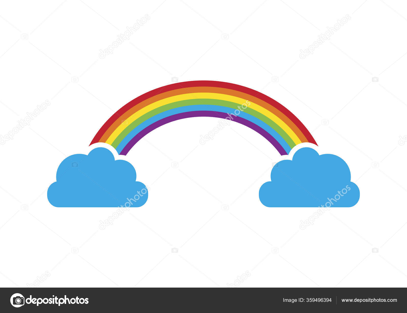 Rainbow Clouds Vector Rainbow Graphic Icon Colorful Rainbow Vector Beautiful Stock Vector Betka82 359496394
