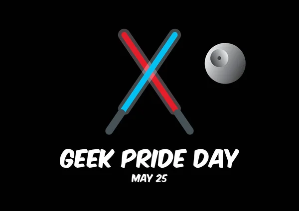 Geek Pride Day Vector Sables Luz Cruzada Vector Icono Vector — Archivo Imágenes Vectoriales