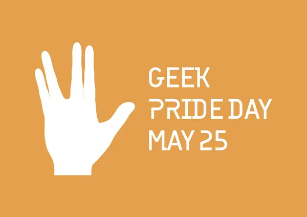 Geek Pride Day Vector Spock Vector Mano Gesto Spock Signo — Archivo Imágenes Vectoriales