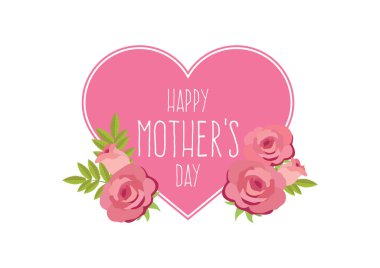 Gül vektörlü Anneler Günü 'n kutlu olsun. Anne vektörü için güzel pembe güller. Mutlu anneler günü çiçekli geçmişi. Anneler Günü tebrik kartı. Önemli bir gün.