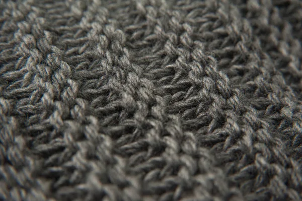 Textur des grauen Wollpullovers — Stockfoto