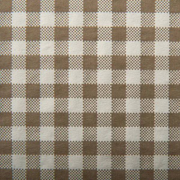 Texture of brown checkered napkin — Stock Photo, Image