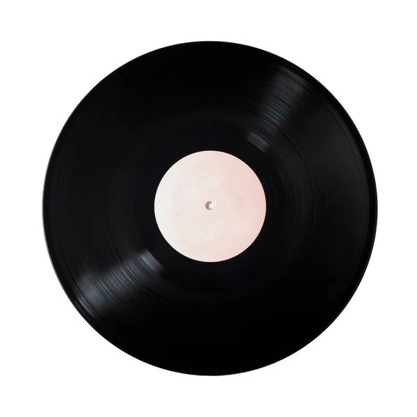 Disco Vinile Sfondo Bianco Isolare — Foto Stock