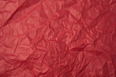 Buruşuk kırmızı kağıt doku arka planı için