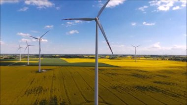 Yel değirmeni / Rüzgar enerjisi teknolojisi - hava hava Rüzgar enerjisi, türbin, yel değirmeni, enerji üretimi üzerinde görünümü 