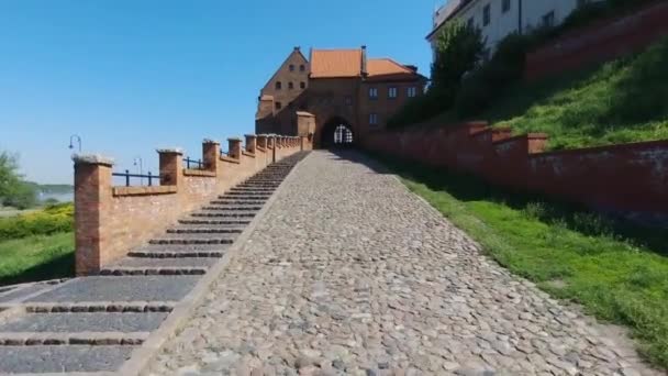 Grudziadz 的老镇波兰 — 图库视频影像