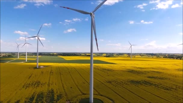 Větrný Mlýn Větrné Energie Technologie Anténa Drony Pohled Větrná Energie — Stock video