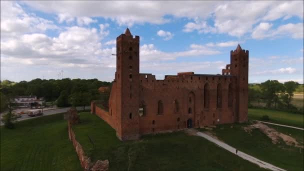 Средневековый Тевтонский Замок Радзыне Челминский Польша — стоковое видео