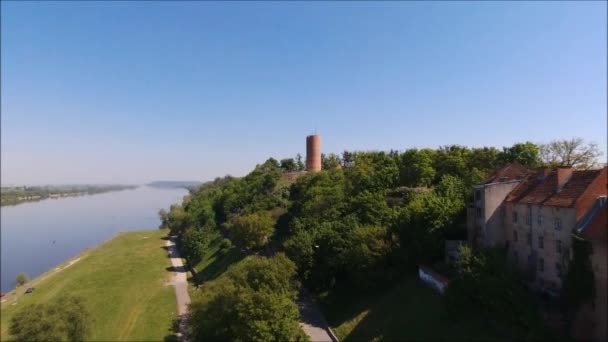 Μεσαιωνικό Τευτονικό Κάστρο Στην Radzyn Τσέλμινσκι Πολωνία — Αρχείο Βίντεο