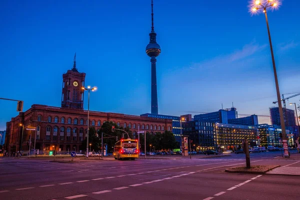 Arquitectura Del Centro Ciudad Berlín Amanecer Alemania Berlín Capital Ciudad — Foto de Stock