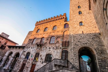  San Gimignano - Toscana ortaçağ şehir görünümünü