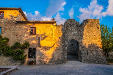  San Gimignano - Toscana ortaçağ şehir görünümünü