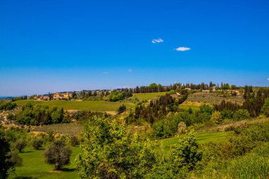 Peyzaj Toskana, İtalya kırsal ortamda doğal görünümü