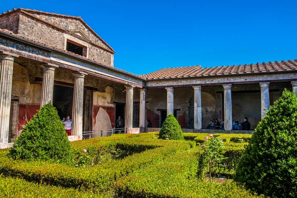 Romeinse Archeologische Ruïnes Van Verloren Stad Van Pompeii Italië — Stockfoto