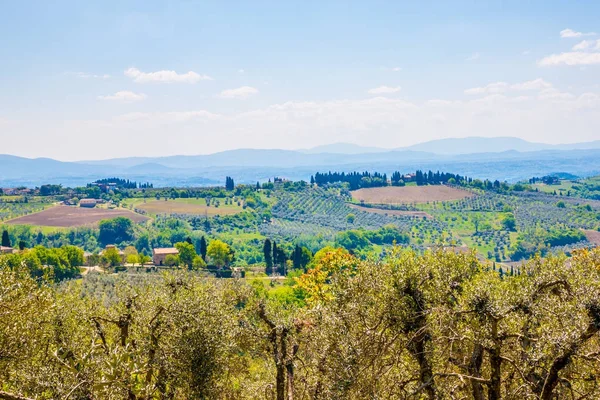 Bela Paisagem Toscana Itália — Fotografia de Stock