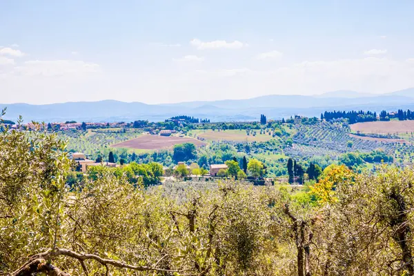 Bela Paisagem Toscana Itália — Fotografia de Stock