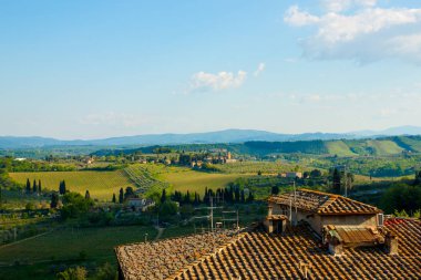 Toskana, İtalya kırsal ortamda doğal görünümünü