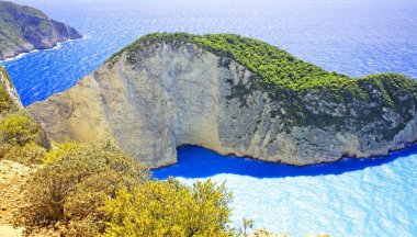 Navagio beach, Zakynthos, Yunanistan