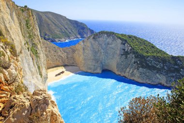 Navagio beach, Zakynthos, Yunanistan