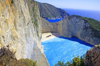 Navagio beach, Zakynthos, Yunanistan