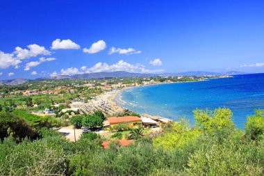 Navagio Beach Zakynthos, Yunanistan için havadan görünümü