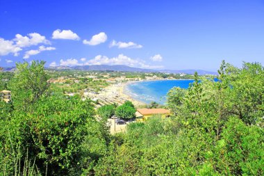 Navagio Beach Zakynthos, Yunanistan için havadan görünümü