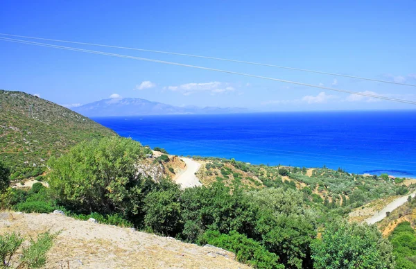 Navagio Beach Zakynthos, Yunanistan için havadan görünümü