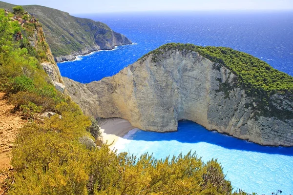 İnanılmaz Navagio beach, Zakynthos island, Yunanistan