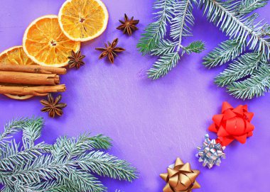 Noel çerçeve. boş alan.