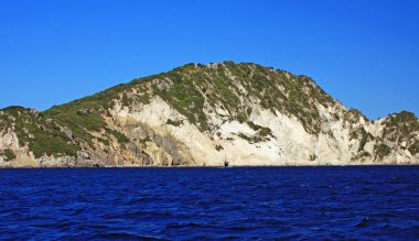 Navagio Beach Zakynthos, Yunanistan için havadan görünümü