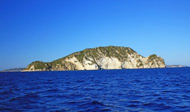 Navagio Beach Zakynthos, Yunanistan için havadan görünümü