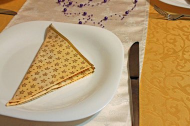 Closeup tabak ve tablo ayarı