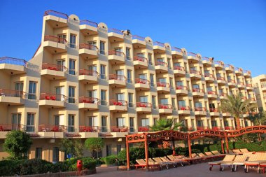 Sabah, Mısır Hurghada'da resort görünümünü